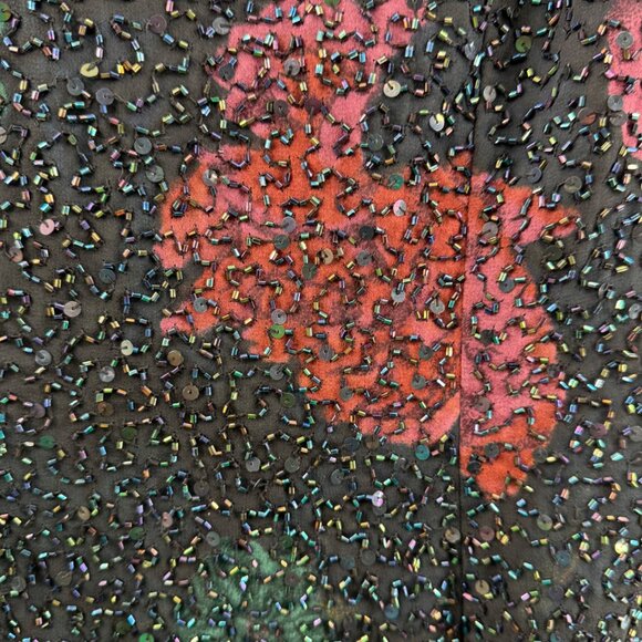 Vintage J Kara Womens Floral Sequin Jacket & Tank Top Set Size Small - Picture 7 of 12